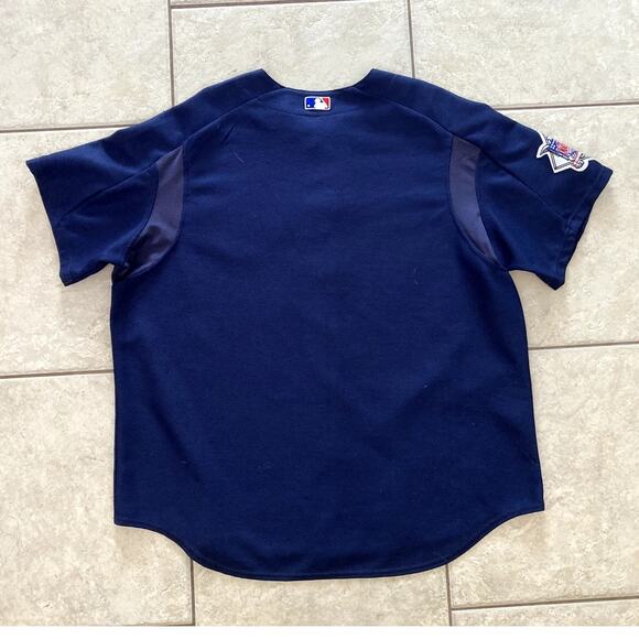 MLB Chicago Cubs Jersey Mens 2XL Major League Baseball Blue Cubbies Blank Merch - Picture 8 of 12